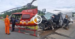 videos:-acidente-na-br-470-em-blumenau-destroi-veiculo-e-motorista-e-socorrido-de-helicoptero